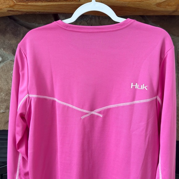Huk Women's Vibrant Pink Long Sleeve Tee - Picture 5 of 8
